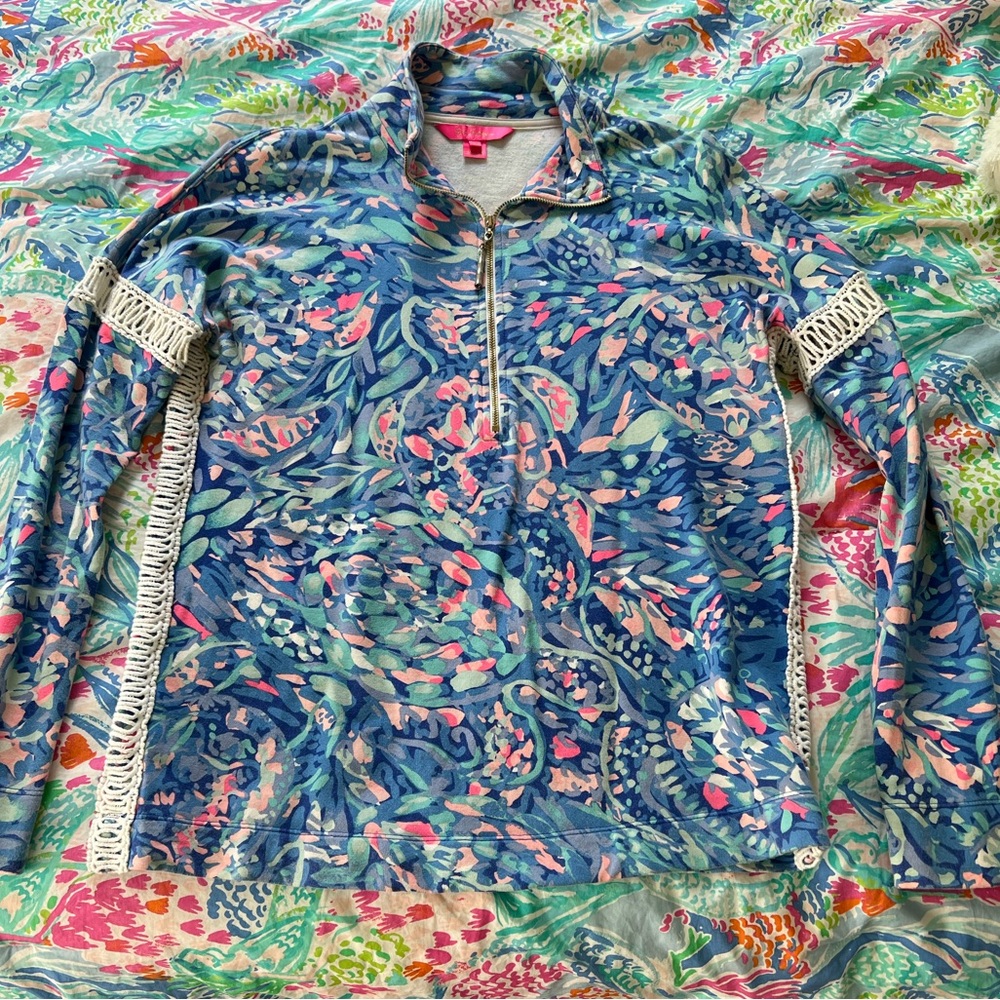 Lilly Pulitzer 3/4 Zip Pullover